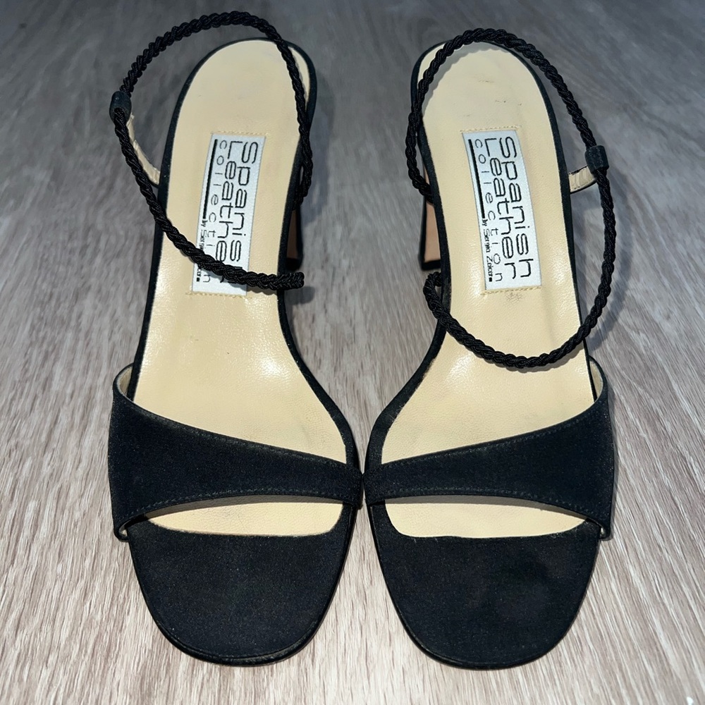 Spanish Leather Collection by Sergio Zelcer Black Heels